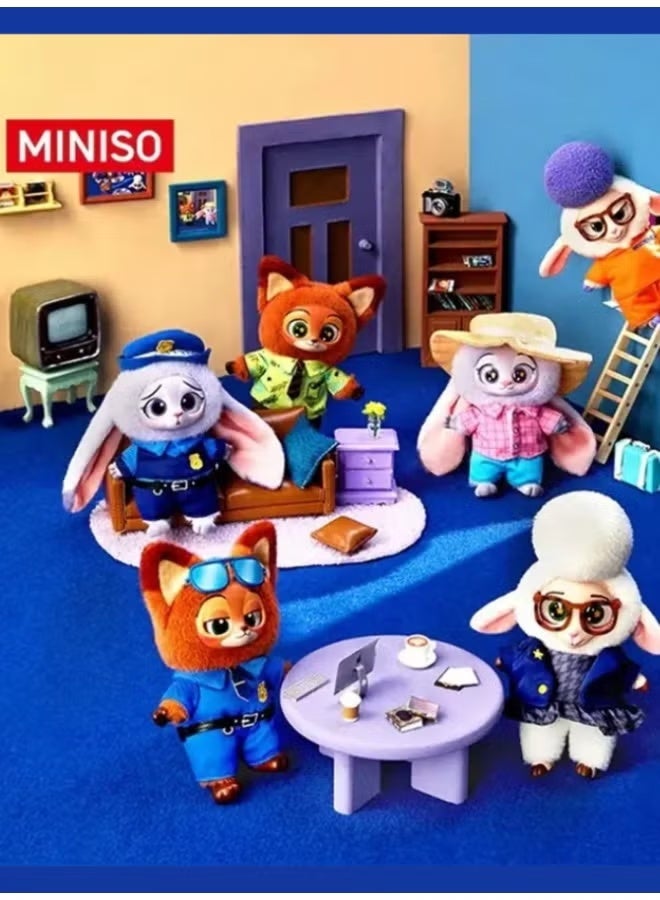 minisopuru مينيسو سلسلة زوتوبيا من ديزني – صندوق مفاجآت دمية فينيل محشوة مع ميدالية مفاتيح - Image 2