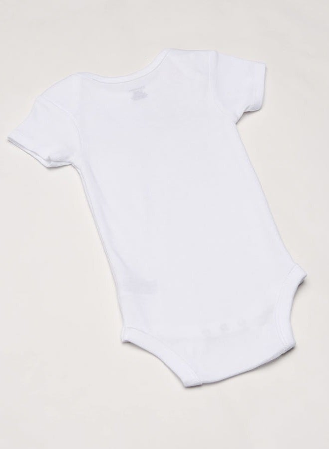 Gerber Baby 5-Pack Solid Onesies Bodysuits, White, 4T - Image 4