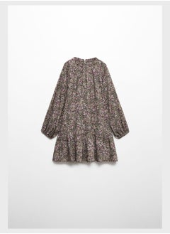 Kids Floral Print Midi Dress