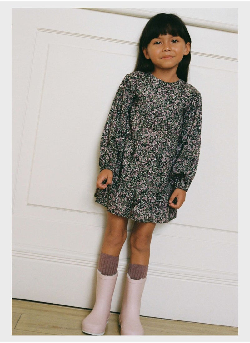 MANGO - Kids Floral Print Midi Dress - Image 1