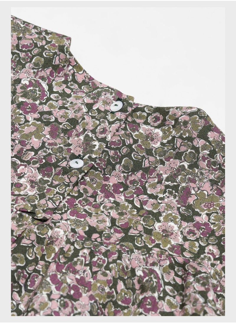 MANGO - Kids Floral Print Midi Dress - Image 1