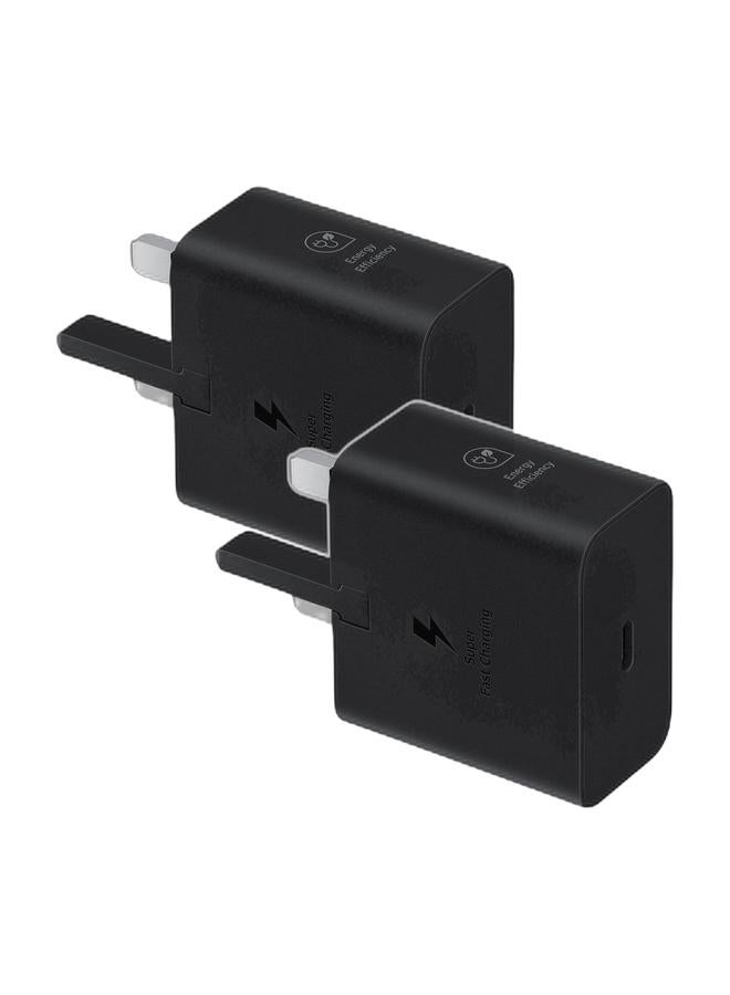 Samsung محول طاقة 25 واط (بدون كابل) - أسود - Image 1