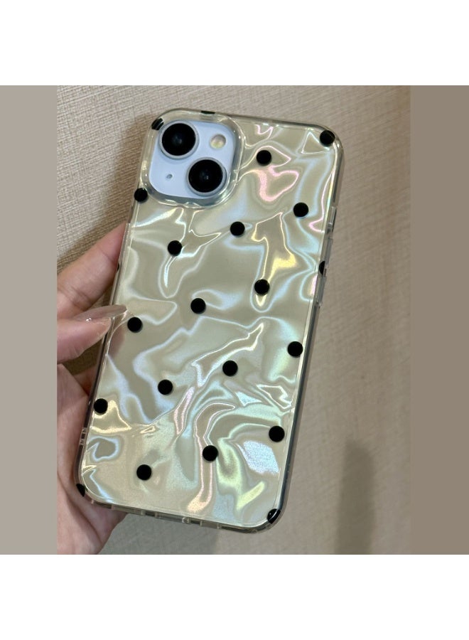 NIBEMINENT Water Ripple Black Spot Protective TPU Case Cover For iPhone 15 - Image 1