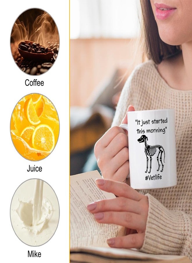 XQLZY It Just Started This Morning Vet Life Coffee Mug, Animal Lover Cup, Graduation Thank You Gifts for Vet Student Veterinarian, Birthday Gifts for Veterinarian Assistant Nurse Veterinary Staff - Image 3