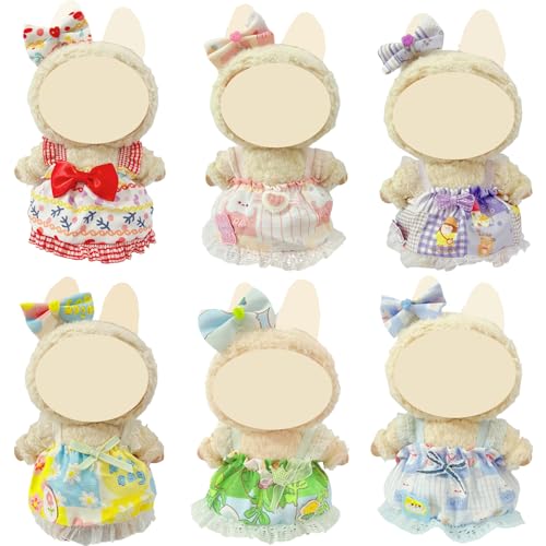 Ezcora Clothes and Dress for Doll 6 Pack Doll Outfits for 17cm Plush Perfect for Play and Display Accessories for Dolls Collectors No Dolls Set 1 - Image 1