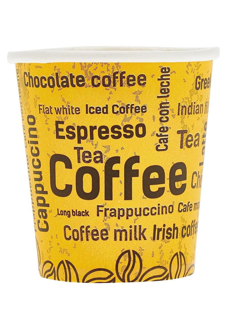 ALSAQER - Disposable Paper Cups Printed 6.5 oz [1000 Cups/Full Carton] Disposable Paper Cups for Kahwa,Coffee,Tea,Water and Home or Office use - Image 1