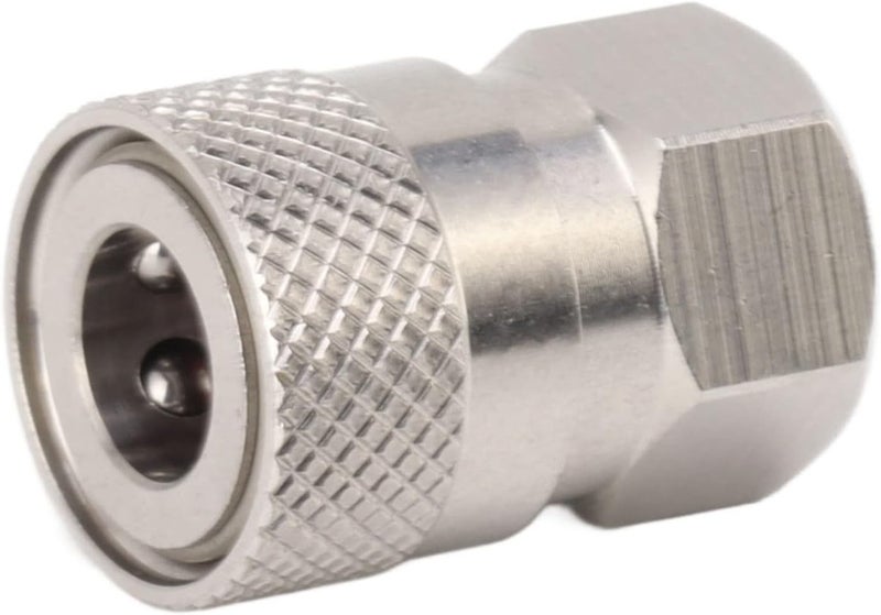 CO2 Refill Connector, 304 Stainless Steel CO2 Filling Adapter with 1/8NPT Female Thread, Leak - Proof Gas Tank Coupling for Home Brewing and Carbonation Systems - Image 3
