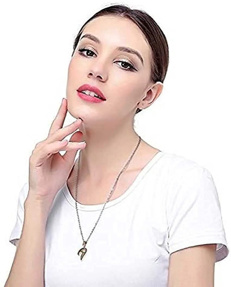 AJS Unisex Golden Silver Stainless Steel Heart Locket Pendant - Image 4