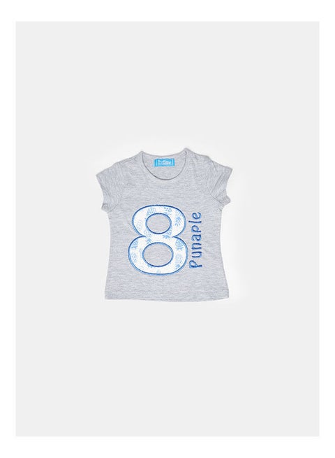 تي شيرت مطبوع بأكمام قصيرة