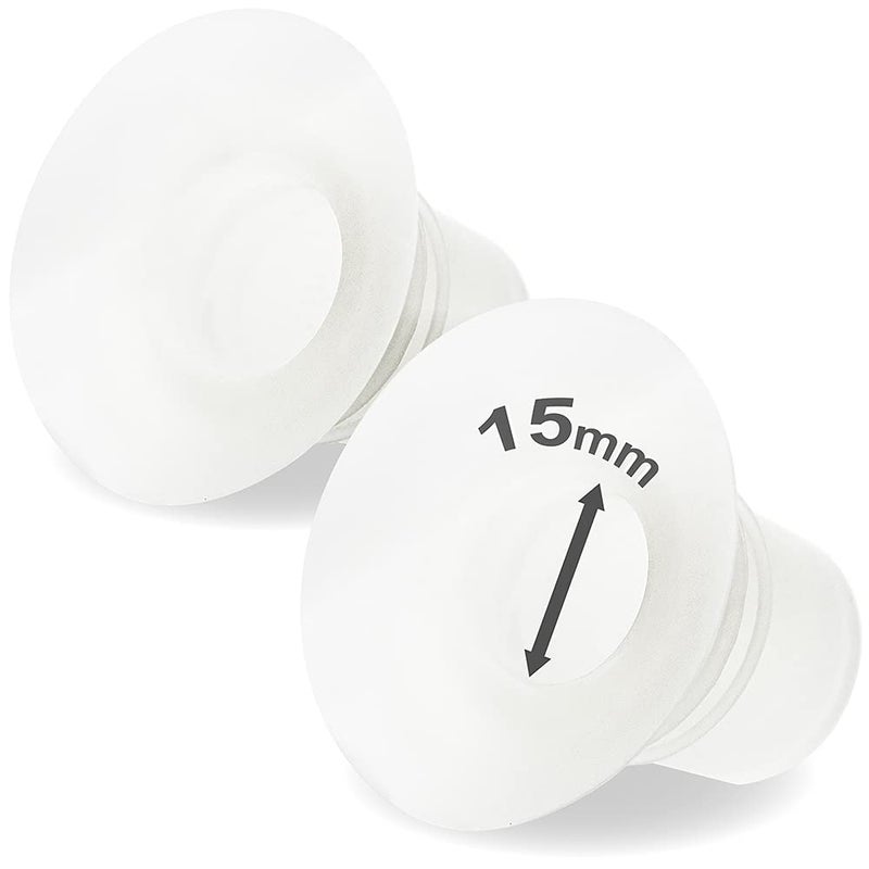 Nenesupply 15mm Flange Insert Compatible with Elvie Stride Flange Pump Parts Momcozy Medela Flange Spectra Willow Reduce 24mm to 15mm Use as Elvie Inserts Medela Insert Momcozy Insert - Image 1