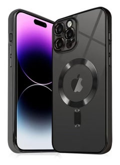 CaseNeo iPhone 15 Pro Max Case with Camera Lens Protect, Protective Case Compatible with Wireless Charging, Anti-Scratch Shockproof Protective Electroplated iPhone 15 Pro Max Case for Women Men - Black  - Image 3