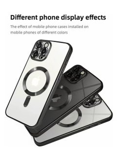 CaseNeo iPhone 15 Pro Max Case with Camera Lens Protect, Protective Case Compatible with Wireless Charging, Anti-Scratch Shockproof Protective Electroplated iPhone 15 Pro Max Case for Women Men - Black  - Image 5