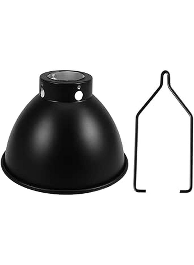 Reptile Heat Lamp Dome 5.5 Inch Deep Insulated Lampshade For Terrarium 2 Pack Metal Light Fixture With Hook For Lizards Snakes And Turtles - Image 1