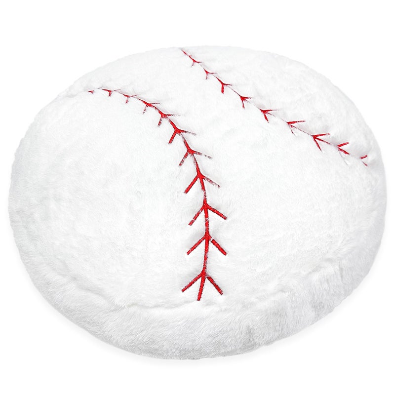 OurHonor Baseball Plush 18 inch Baseball Pillow Soft Fluffy Football Stuffed Plushies Toy Comfortable Cushion Room Decorations Party Gift for Boy  Girls