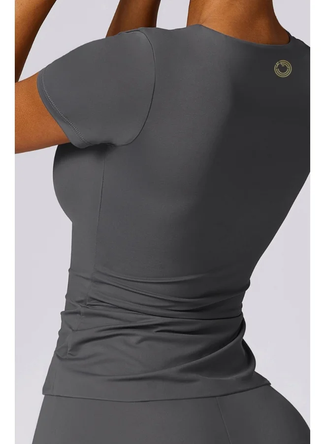 كون.يوغا KAWN YOGA Womens Short Sleeves Shirt.