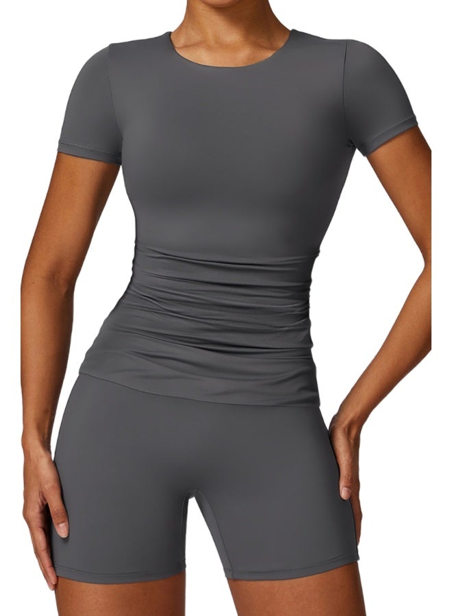 KAWN.YOGA KAWN YOGA Womens Short Sleeves Shirt.  - Image 1
