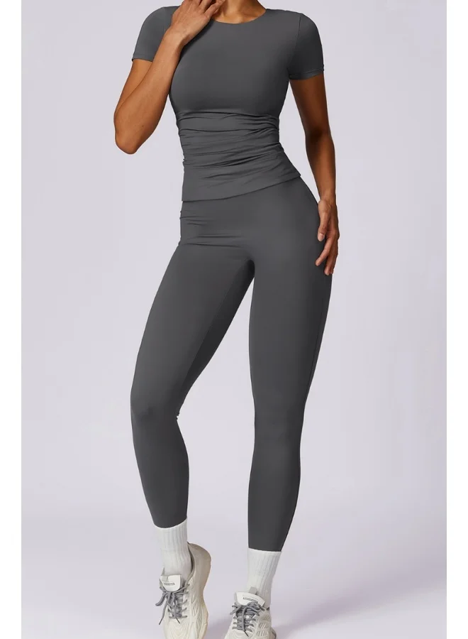 كون.يوغا KAWN YOGA Womens Short Sleeves Shirt.