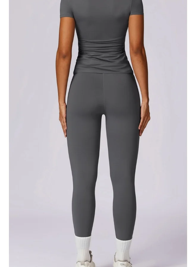 كون.يوغا KAWN YOGA Womens Short Sleeves Shirt.