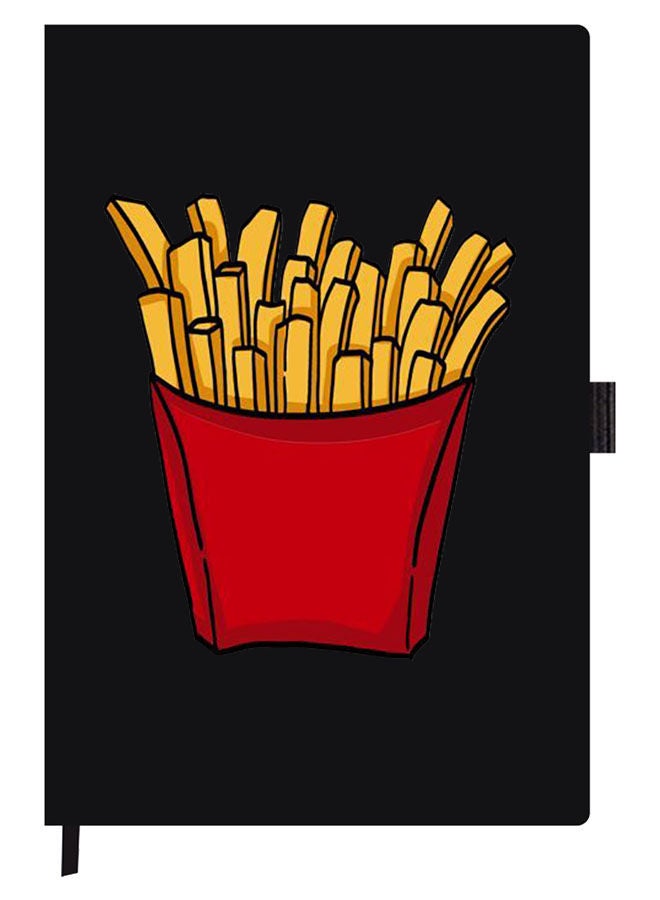 Theodor Designer A5 Thick Black Hardcover Notebook Fries - Image 1