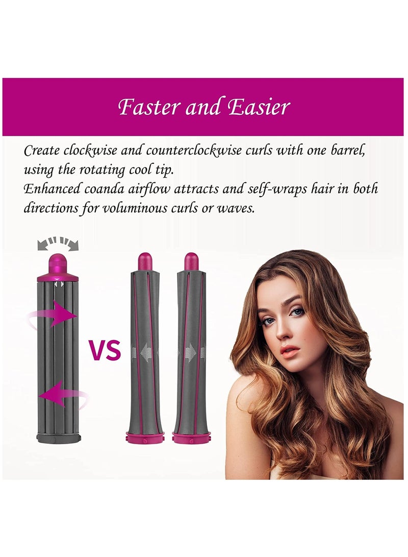 Zikra 40MM/1.6 Inch Long Hair Curling Barrels Compatible with Dyson Airwrap Styler Attachment Parts, Self-Curling Attachment Accessories for Dyson Airwrap Styler HS01 HS05 - Image 3
