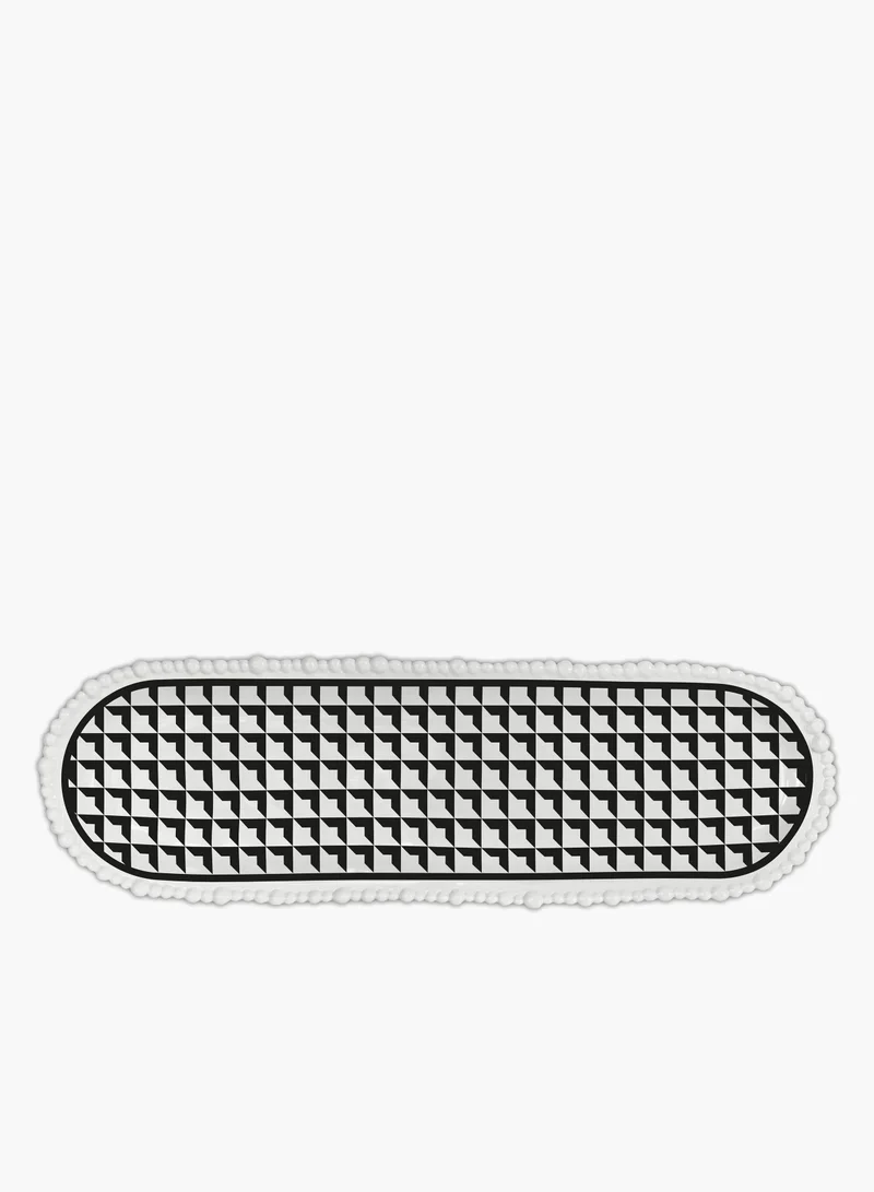 Baci milano Optical Melamine Serving Plate Oval 44,5X 13,5cm