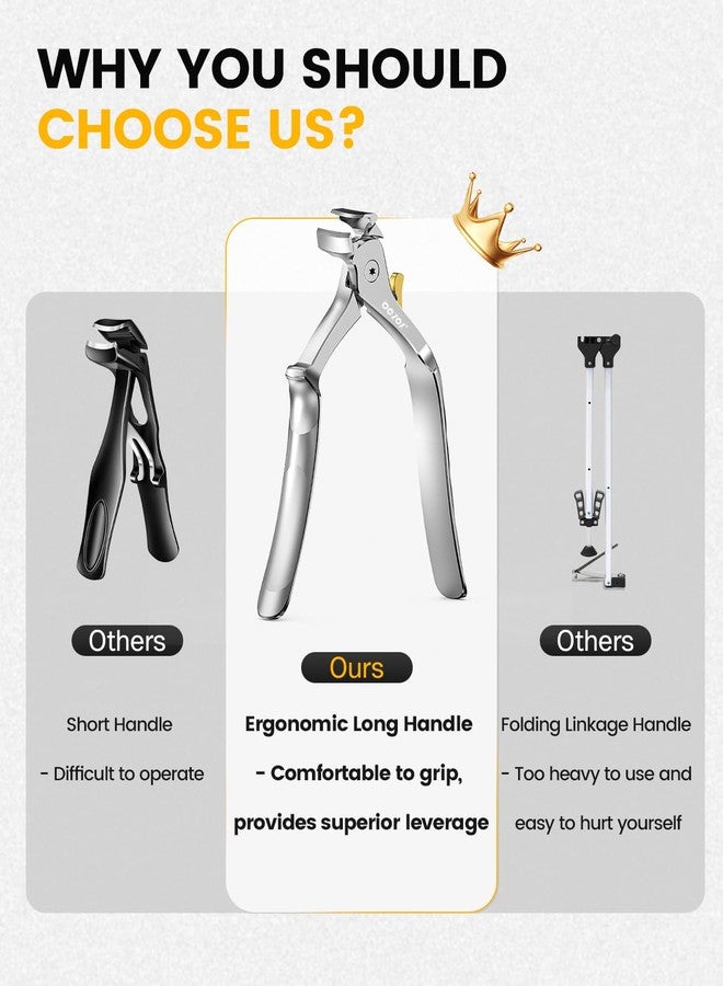BEZOX Long Handle Toe Nail Clippers for Seniors for Thick Nails - Image 5