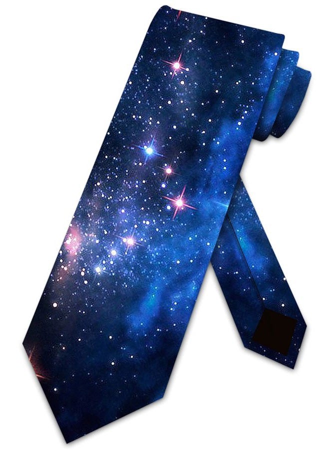 Three Rooker Space Ties Mens Outer Space Galaxy Necktie - Image 1