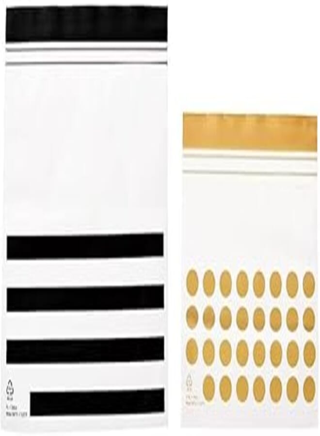 Digital Shoppy ISTAD Resealable bags, Polyethylene plastic, Black/yellow-1l & 0.4l, 60 pack.