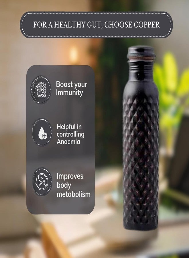 STAGLIFE Copper Water Bottles for Drinking Water for Men Women - Pure Copper Ayurvedic Water Bottle Drinking Jug - Vessel Dispenser with Ayurveda Benefits for Sports Fitness Yoga - 33 Ounces - Image 2