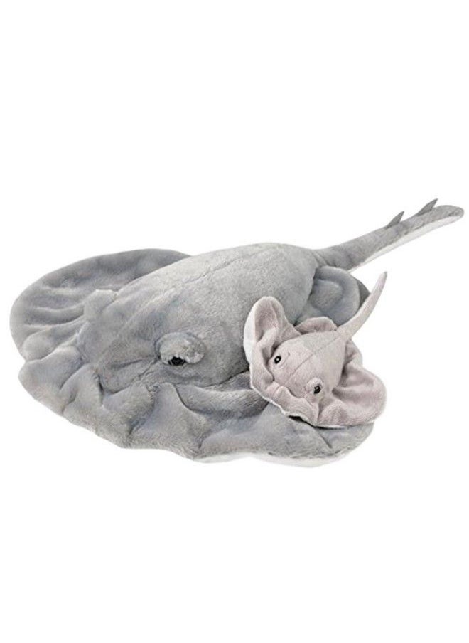 Rhode Island Novelty Adventure Planet Birth Of Life Stingray With Baby Plush Toy 22" Long  - Image 1