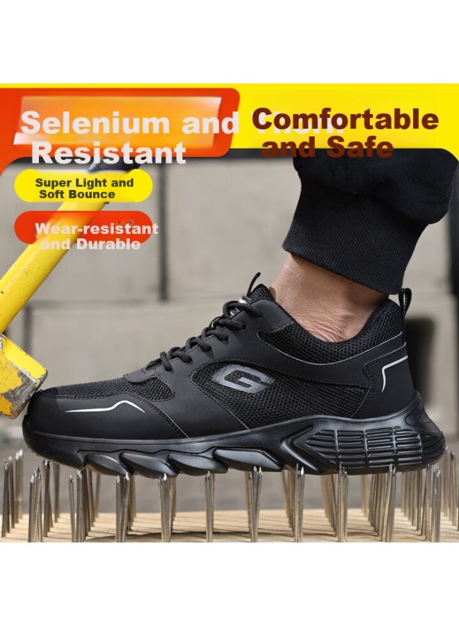 JUNBU Men'S Steel Toe Safety Shoes Anti-Smashing Anti-Piercing Shock Absorbing Breathable Work Safety Shoes 0217T 41 - Image 4