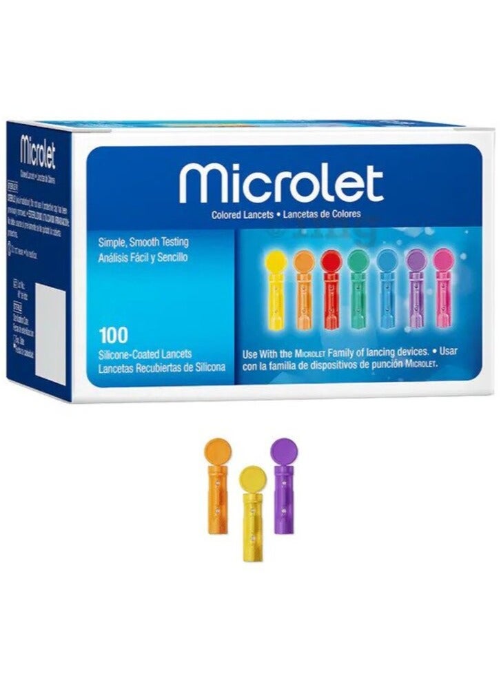 Microlet Coloured  100 Lancets