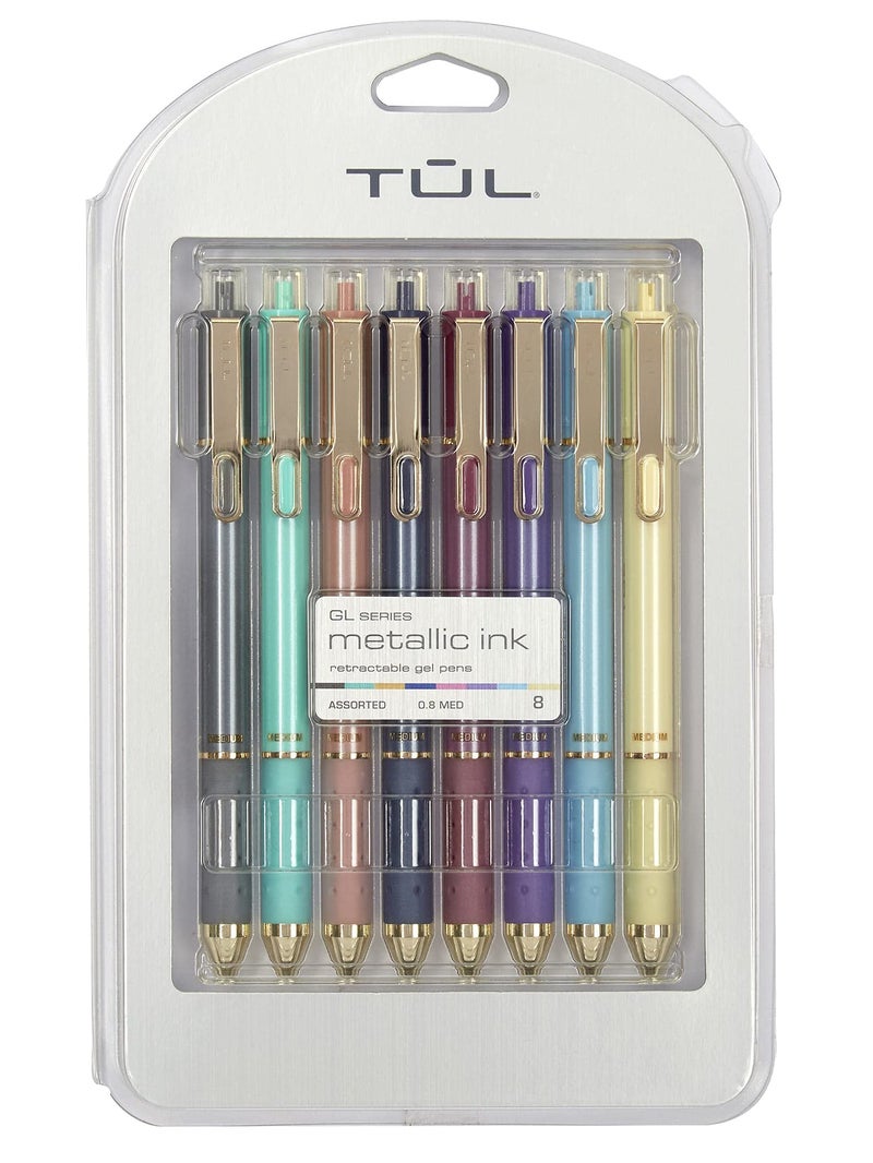 TUL Limited Edition Metallic Brights Retractable Gel Pens Medium Point 0.8 mm Assorted Barrel Colors - Image 1