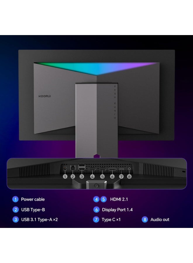 32-Inch UHD 4K OLED Gaming Monitor | 3840×2160, 240Hz Refresh Rate, 0.03ms GTG, HDR True Black 400, Adaptive Sync, 2× HDMI, DisplayPort, 90W USB-C, USB-A 3.0 Tilt/Pivot/Swivel/Height Adjustable Stand, VESA Mount – Ultra-Smooth Esports Display S3241XO image 11
