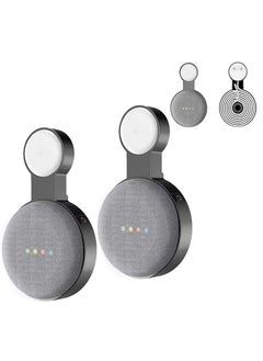 KASTWAVE حامل حائط Google Nest Mini (الجيل الثاني)، حامل مكبر صوت Google Nest Mini مع إدارة الأسلاك، ملحقات التثبيت على الحائط لمكبر الصوت Nest Mini VSpeaker (أسود، عبوتان)  - Image 1