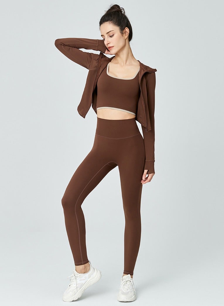 NIBEMINENT Women's Workout Jackets Lightweight Running Jacket Full Zip Track Tops Sportswear with Thumb Holes,Long Sleeve Workout Yoga Jacket - Image 3