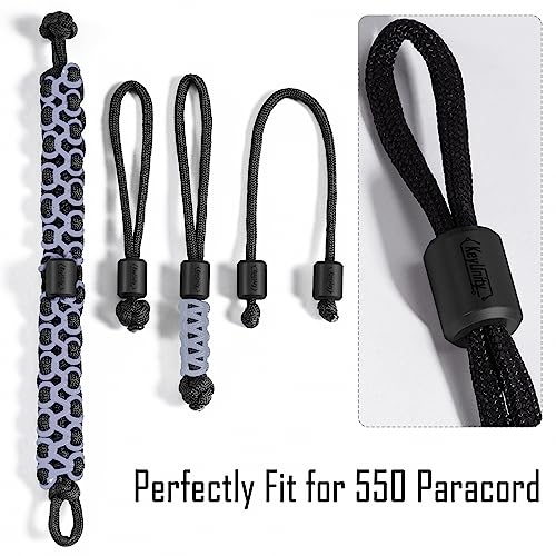 KeyUnity KA01 Titanium Paracord Bead - 2 Pcs Knife Landyard Beads Outdoor EDC Accessories for Bracelet Necklace Mini Flashlight Backpack Keychain (PVD Black) - Image 5