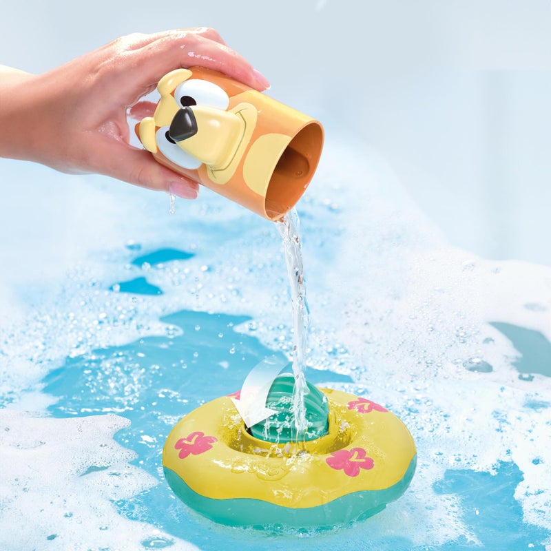 Toomies Tomy Toomies Bath Toy Bluey and Bingo in Swim Ring, Pack of 2, Bluey and Bingo in Swim Rings with Water Wheels, Officially Licensed Bluey Toy, Toy for Children from 18 Months - Image 2