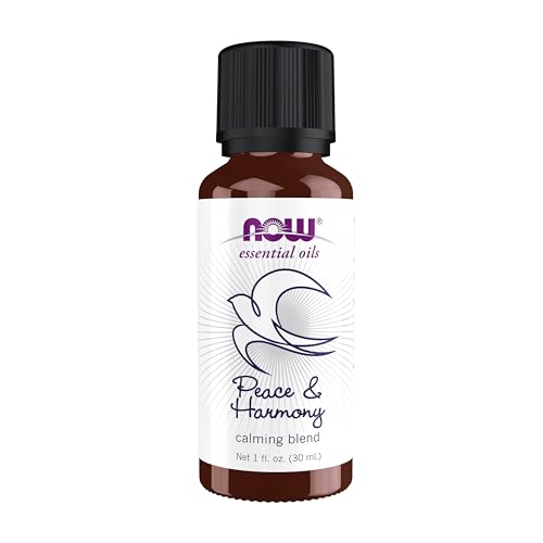 NOW Essential Oils Peace Harmony Oil Blend Calming Aromatherapy Scent Blend of Pure Essential Oils Vegan Child Resistant Cap 1Ounce