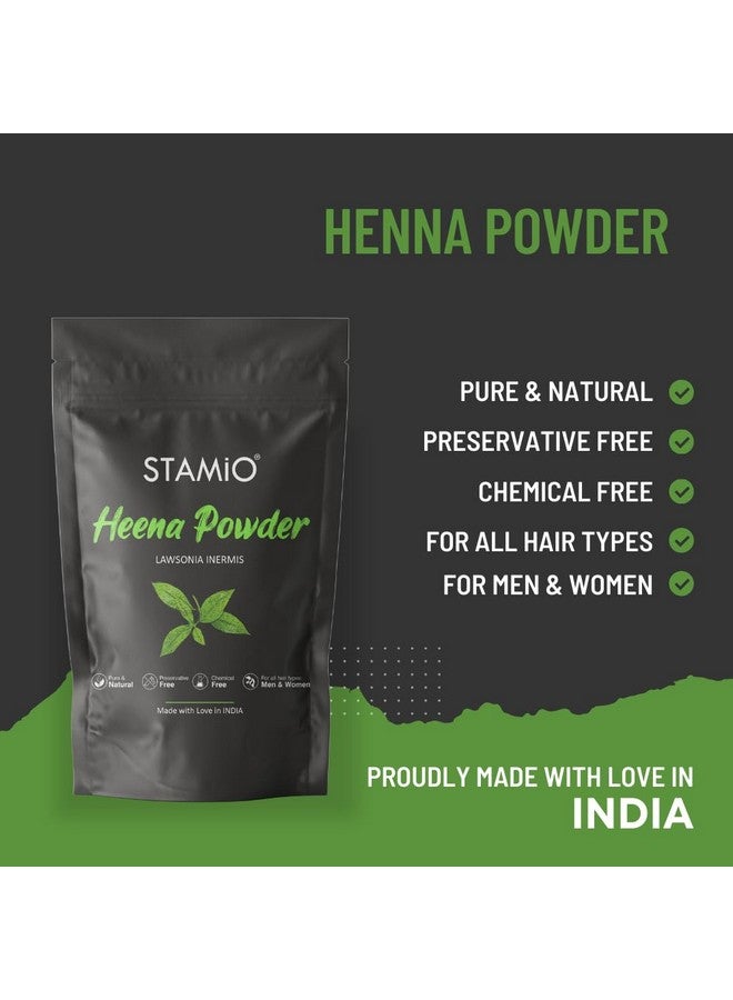 STAMIO Henna And Indigo Powder Combo 500 Gm Natural Dye For Black Hair | Triple-Sifted & Microfine | Suitable For All Hair Types Men & Women | In Pouch 250Gm X 2 - Image 2