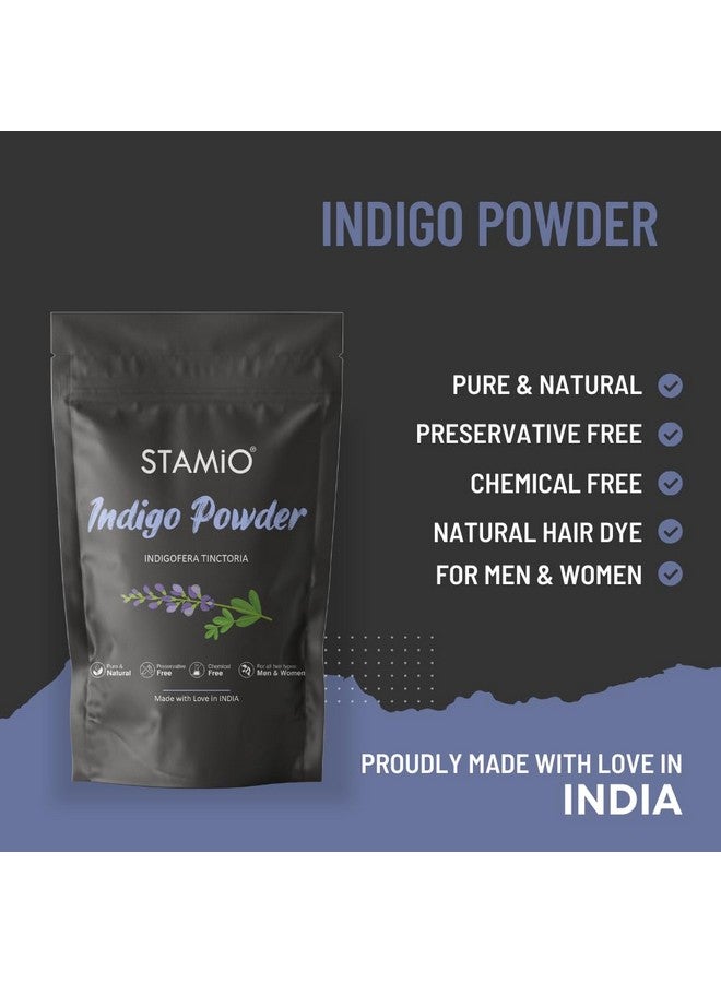 STAMIO Henna And Indigo Powder Combo 500 Gm Natural Dye For Black Hair | Triple-Sifted & Microfine | Suitable For All Hair Types Men & Women | In Pouch 250Gm X 2 - Image 4