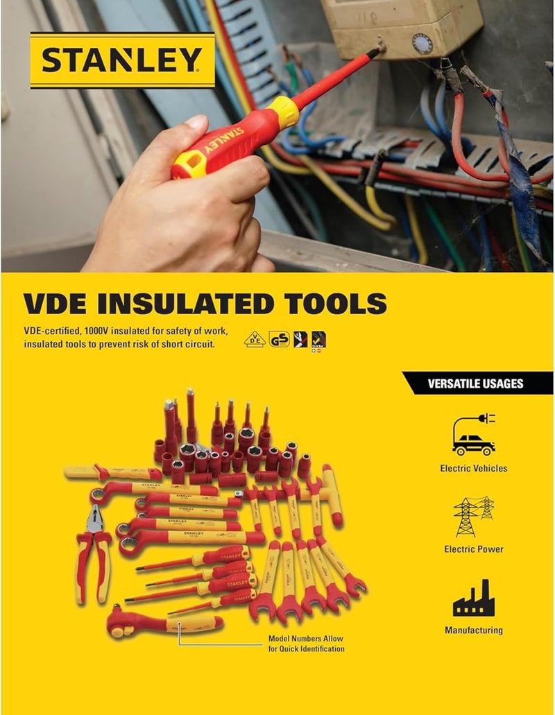 Stanley - FatMax ستانلي - FatMax 0-65-411 مفك براغي Fat Max معزول مشقوق 3.5×75 مم - أحمر وأصفر، أحمر/أصفر - Image 5