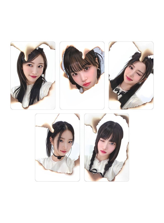 NIBEMINENT 5 قطع بطاقات لومي كيبوب LE SSERAFIM غير المغفورة لمجموعة هدايا المعجبين - Image 1