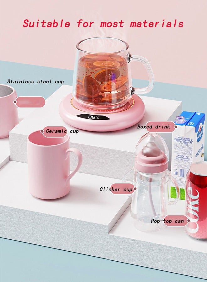 LO.BABY.VE Mug Warmer 3-Temp Settings Warm Tea, Milk, Coffee and  Mug Warmer  55-75C Temperature Automatic Shutdown  Color: Pink - Image 4