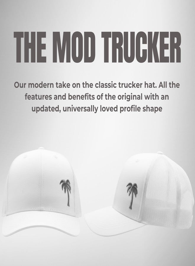 LINDO Trucker Hat [ Palm Tree - White ] - Image 2