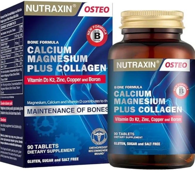 Nutraxin Osteo B-One Formula Calcium Magnesium Plus Collagen, Joint and Bone Health Supplement 90 Tablet - Image 1