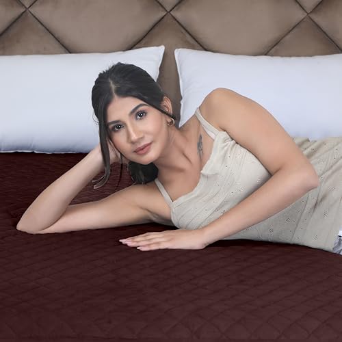 AVI 100% Waterproof & Dustproof Polyester Mattress Protector for Large Callifornia King Size Bed Mattress- with Elastic Bands (78" X 84",Brown) - Image 4