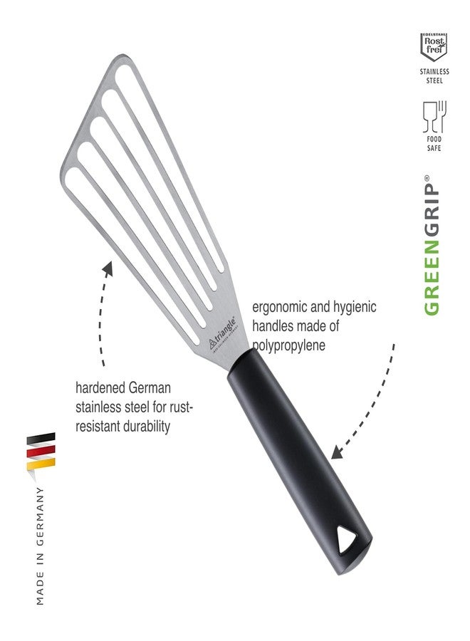 تريانجل ملعقة تقليب مثلثة - ملعقة مرنة من الفولاذ المقاوم للصدأ - حافة رفيعة للغاية لتقليب الأسماك والأطعمة الرقيقة - مقبض GreenGrip - آمنة للغسل في غسالة الأطباق - Image 5