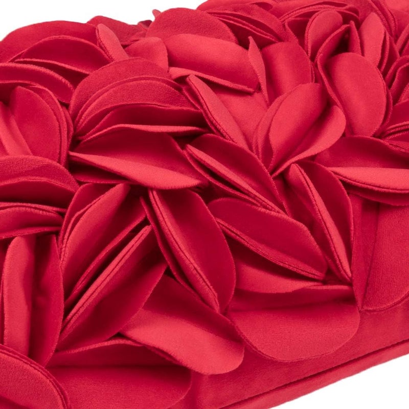 KINGROSE Handmade 3D Flower Throw Pillow Cover Decorative Cushion Cover Soft Pillow Case Sham for Sofa Couch Bed Living Room Home 12 X 20 Inches Velvet Christmas Red - Image 3