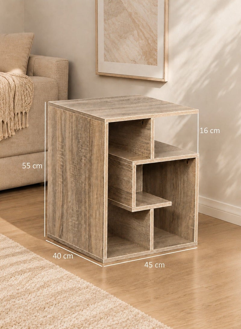 Yanara Modern Step Shelf Bookcase, Light Wood Ladder Display Storage Cabinet for Living Room Home Office - Image 5